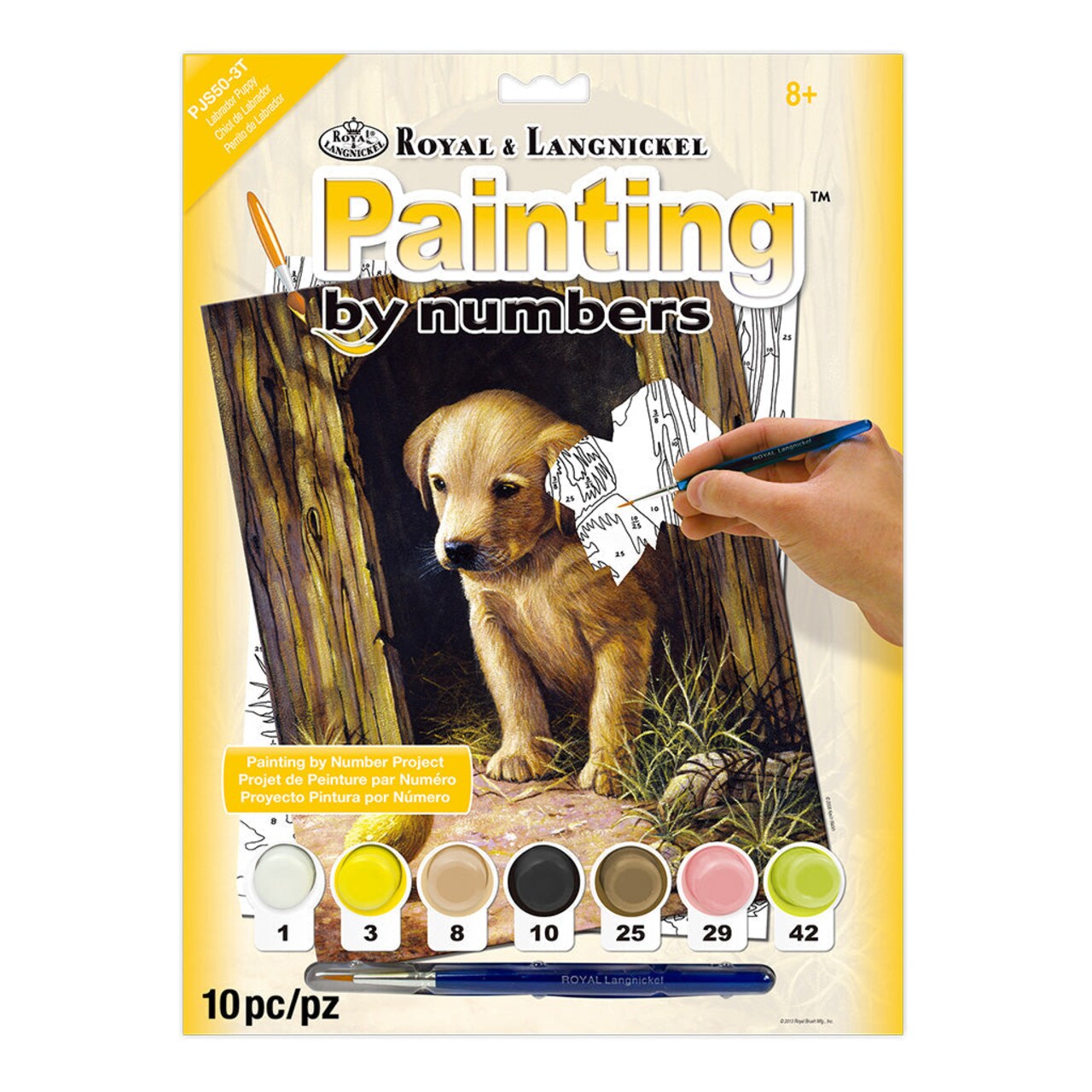 PJS50 | Painting by numbers™ 10pc 8.75" x 11.375" Labrador Puppy Painting Project